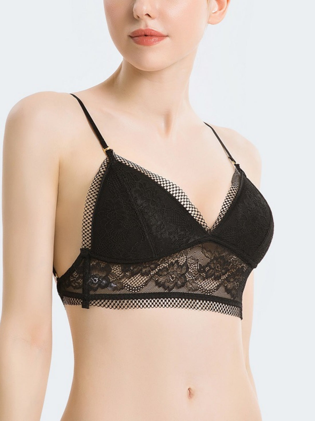 French-Inspired Wireless Lace Sexy U-Back Bra