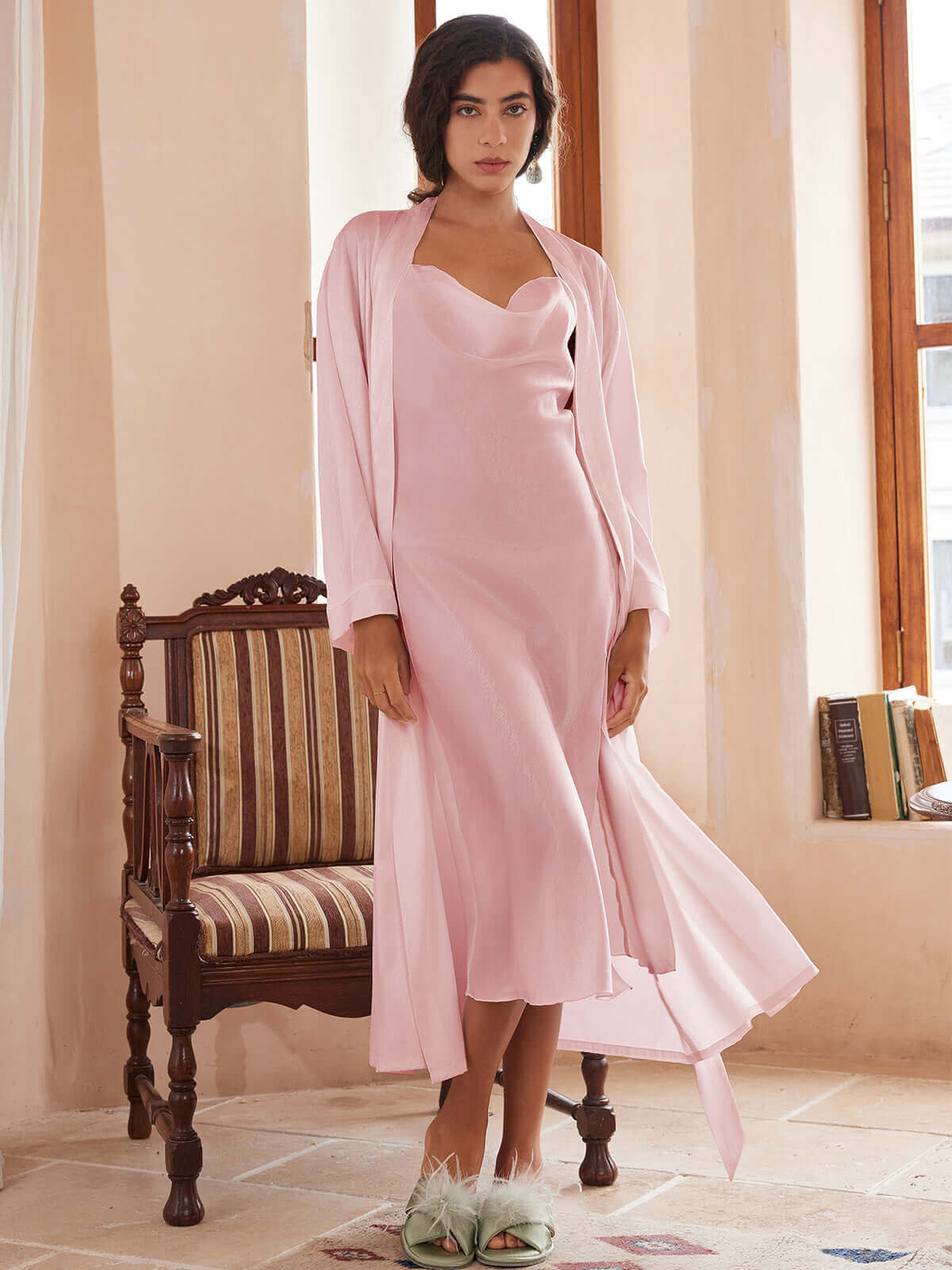 Pink Robe Dress Set