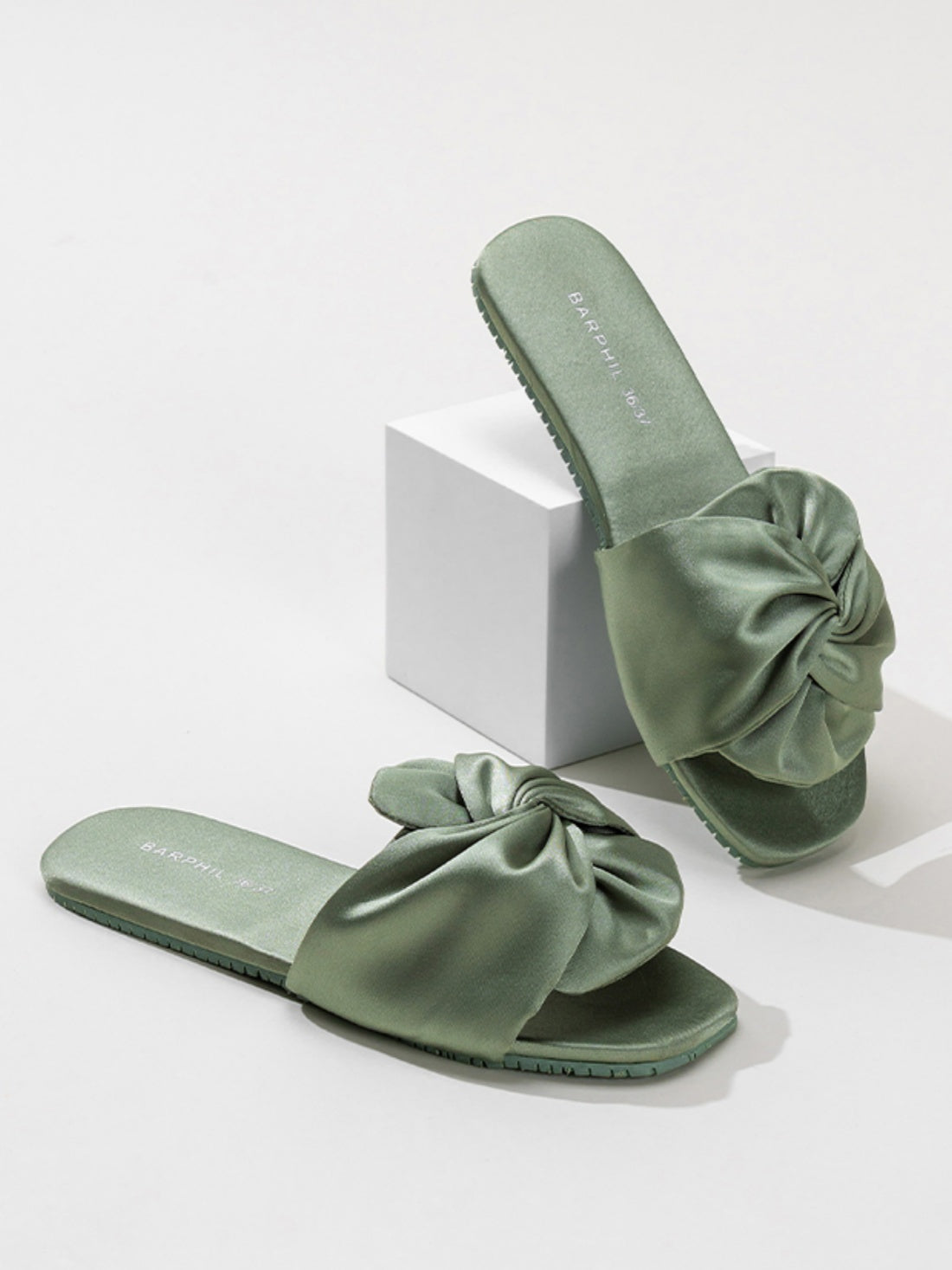 Silky Satin Bow Slippers